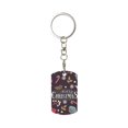 thumbnail image 2 of Uemuo Merry Christmas Pattern Rectangular Metal Keychain - Durable, Stylish, and Personalized Key Ring for Men and Women,Engraved Keychain,Gift Slim Sturdy Keychain, 2 of 7