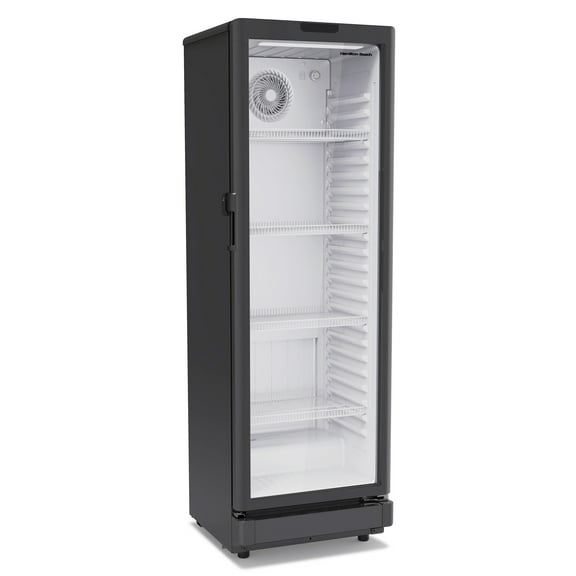 Hamilton Beach, 8.5 Cu.Ft. Commercial Glass Display Refrigerator, Black