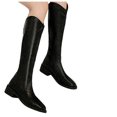 thumbnail image 5 of Women's Knee High Boots Round Toe Back Zipper On Comfortable Fashion Fall Winter Boot Black 5.5, 5 of 7