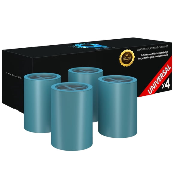 Filtro de ducha WEAQUA Heavy Duty NO BS con capacidad de eliminación del 99%, paquete de 4