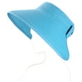 thumbnail image 5 of Fashion Women's and Girl's roll-up Summer Bow Tie Straw Visor Sun Hat, 5 of 6