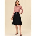 thumbnail image 3 of Blusa Cuello Manga Larga Volantes Parte Superior Rojo T S, 3 of 6