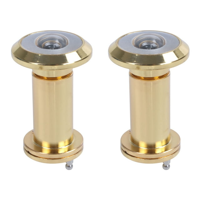 2X Écran de Sécurité Rétractable à 200 Degrés 36-58mm pour Porte, Trou d'Espionnage, Or