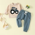 thumbnail image 5 of Hienoo Boys Outfits Long Sleeve Graphic Sweatshirt and Sweatpants 2 Piece Set, 5 of 8