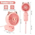 thumbnail image 2 of YUNOVA Portable Foldable USB Rechargeable Desk Fan​ with 8200 RPM 3-Speed Settings, Cute Cat Ear Design Personal Cooling Fan for Women/Kids Travel, Outdoor, Office & Home Use, 2 of 7