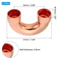 thumbnail image 2 of Uxcell 0.39" ID Accesorios de tubería de cobre 4 Pcs Codo de retorno de 180 grados Junta de soldadura de tubería de cobre para HVAC, 2 of 5