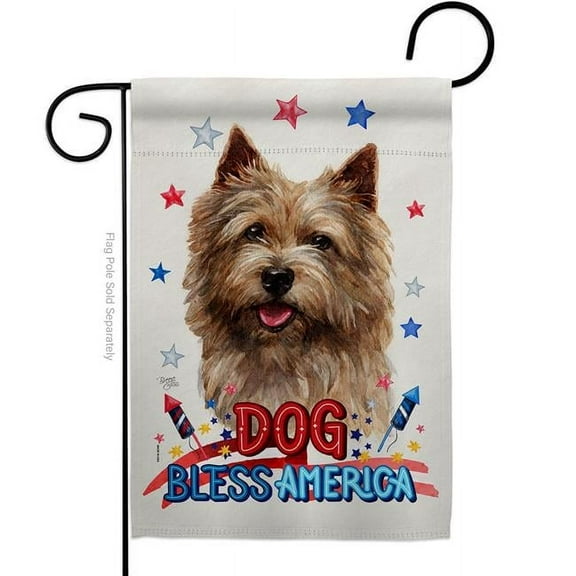 Breeze Decor G120164-BO Patriotic Norwich Terrier Animals Dog 13 x 18.5 in. Double-Sided Decorative Vertical Garden Flags for House Decoration Banner Yard Gift
