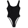 thumbnail image 2 of CAICJ98 Plus Size Swimsuit for Women Women's Ruffle Flounce One Piece Swimsuits Ruched Tummy Control Bathing Suits Black,M, 2 of 4