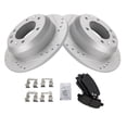 thumbnail image 2 of TRQ Rear Performance Brake Pad & Rotor Kit Brake Pads Brake Rotors Set Ceramic Premium G-Coated Fits Select 2007-2008 Hyundai Entourage 2007-2012 Kia Sedona, 2 of 6