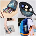 thumbnail image 4 of Lsque Moonlit Sea Sailboat Pattern Telescopic Pencil Bag Pen Holder Stationery Case, Stand-up Retractable Transformer Bag Organizer, 4 of 6