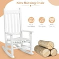 thumbnail image 4 of HLL Wood Children's Rocking Chair, Perfect for Indoor or Outdoor All-Weather Wooden Porch Rocker for Garden, Yard, and Balcony, Patio Rocking Chair Suitable for Kids Ages 6-10(White), 4 of 8