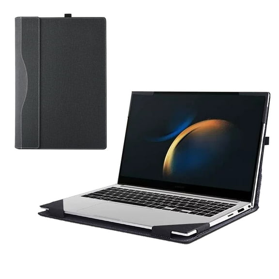 Laptop Cover for 16 Inch Samsung Galaxy Book4/3 Pro&Galaxy Book4/3 Pro 360&Galaxy Book 4/3 Ultra [Not fit Galaxy Book4/3 360], 2-in-1 PU Leather Shell Sleeve