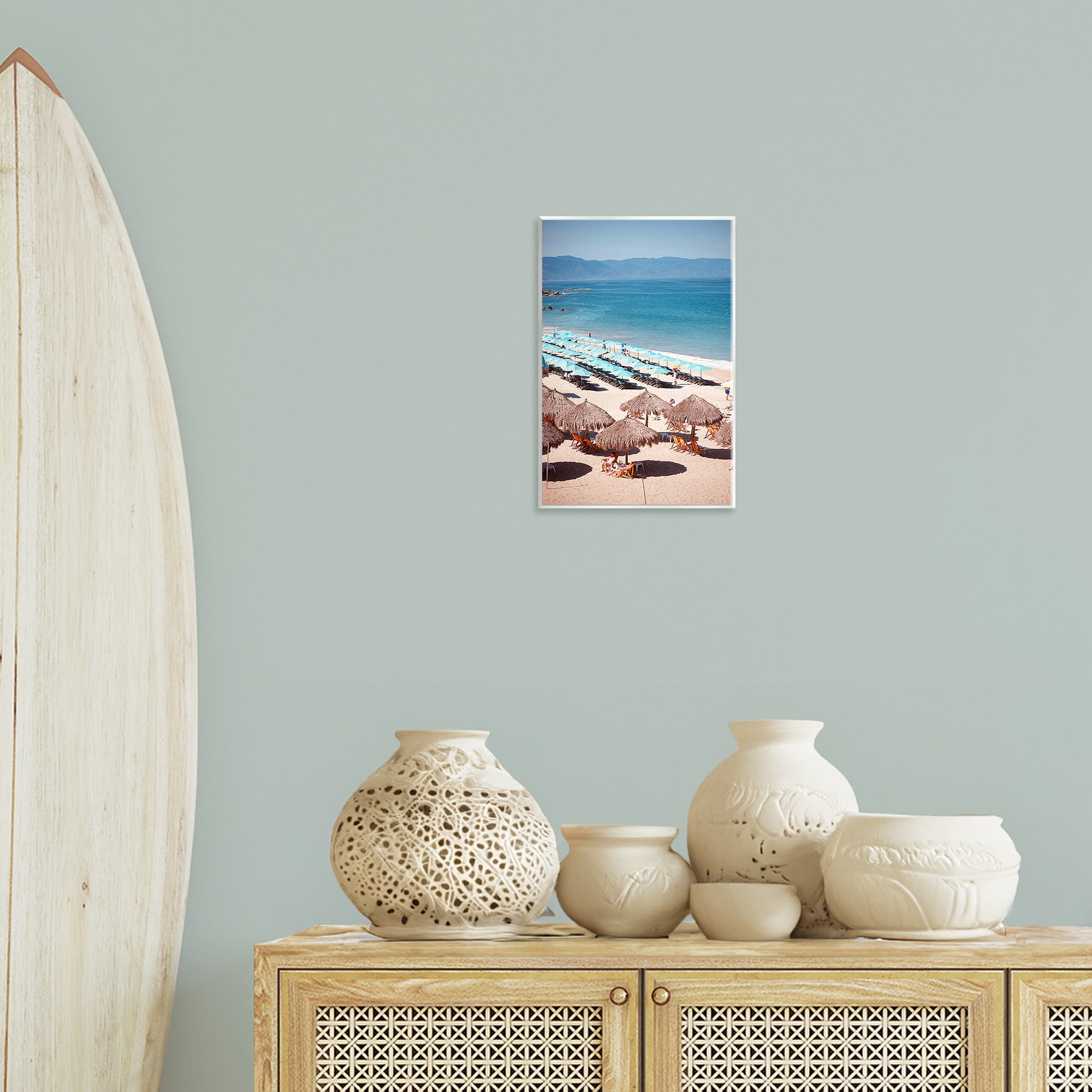 Stupell Industries Beach Canopies View Nautical & Beach Photography Unframed Art Print Wall Art, 10 x 15