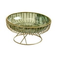 thumbnail image 3 of Frutero de hierro y metal, moderno frutero, elegante cesta para guardar pan. L verde, 3 of 9