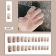thumbnail image 1 of 24pcs Flash Wear Long Paragraph Fashion Manicure Patch False Nails Save Time Wearable Nail, 1 of 4