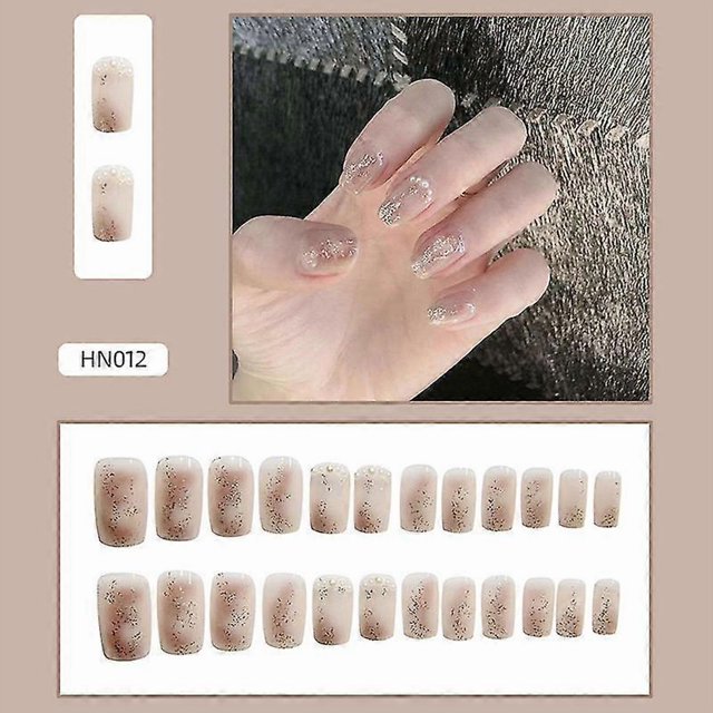 24pcs Flash Wear Long Paragraph Fashion Manicure Patch False Nails Save Time Wearable Nail