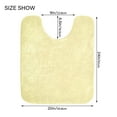 thumbnail image 5 of IAUYY 24x16 Inch Bath Mat Thick Soft Plush Shower Mat TPR Backing Material Non Slip Bath Mats for Bathroom for Tub Shower Hotel Broad Pale Yellow, 5 of 9