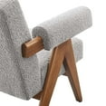 thumbnail image 6 of Armchair Accent Chair, Light Grey Gray, Fabric, Wood, Living Kitchen Cafe Bistro Hospitality Restaurant, Modern Contemporary HB36179, 6 of 9