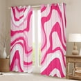 thumbnail image 2 of jejeloiu Modern Geometric Aesthetic Blackout Curtains Set of 2 (52x84 Each),Stripes Lines Window Curtains,Pink White Curtains and Drapes For Children,Microfiber Bedroom Decor, 2 of 6