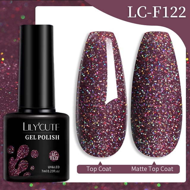 LILYCUTE 7ML brillo Gel esmalte de uñas colorido semipermanente remojo UV LED uñas arte para manicura capa mate diseño de arte de uñas zhangmengya LED