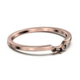 thumbnail image 3 of 0.04ct Mini Trio Black Diamond Moissanite Nesting Ring 18K Rose Gold Over Silver Wedding Band, 3 of 4