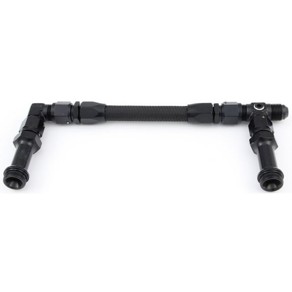 Fragola #8 Fuel Line Kit 7/8-20 Dual Inlet 4150 Black