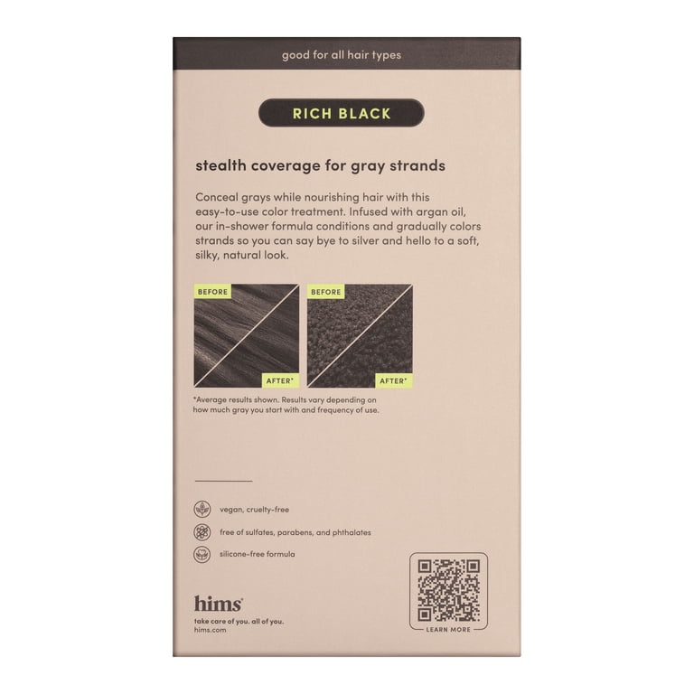 Hims Under Cover Hair Color & Conditioner for Men, Black photo 3