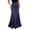 Navy, variant on CAIXIA Womens Maxi Skirt 2026 Summer Flowy Polka Dot Floral High Waisted Mermaid Office Work Spring Long Slip Skirts