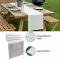 thumbnail image 5 of White Table Runner - 48 Inch Long, Kitchen Dining Table Runner Dresser Scarves, Modern Minimalist Pure Soild Color Farmhouse Decor for Coffee Tables Wedding Party Banquet, 5 of 8