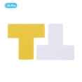 thumbnail image 3 of Uxcell 5s Location Marking Corner 2x2x0.8" 25 Pack T Shaped Floor Marker for Table, Desk, Floor, Yellow, 3 of 5