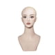 thumbnail image 1 of Cabeza de maniquí femenino con soporte para peluca de hombro, base estable, soporte de exhibición de peluca para maquillaje naranja, 1 of 9