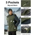 thumbnail image 7 of TACVASEN Men's Winter Ski Jackets Heveyweight Waterproof Fleece Mountain Jacket Windproof Warm Coat with Hooded Snowboard Insulated Jacket Parka Raincoat with Multi-Pockets for Hiking Walking Skiing, 7 of 7
