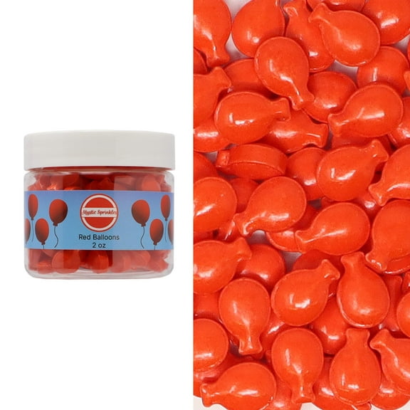 Mystic Sprinkles Candy Shapes Red Balloons 2oz
