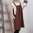 thumbnail image 2 of Bigersell Long Dress Women Printed Short Sleeve Round Neck Dress Casual Polka Dot Midi Dress Cute Dresses for Female Women Shirt Dress Dresses, Style 36042, Brown L, 2 of 8