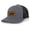 Charcoal/Black, variant on Scenic Bear Engraved Leather Patch Mens Trucker Hat Baseball Cap, Black/Black