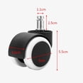 thumbnail image 3 of Paquete de 5 ruedas de repuesto para sillas de oficina, ruedas universales para sillas de oficina de resistencia, seguro los pisos, Vástago de 25 mm shamjiam Ruedas giratorias de oficina, 3 of 8