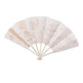 thumbnail image 4 of Papel de mano, abanico plegable, abanico plegable de bambú, abanico plegable en blanco mundo submarino, 4 of 9