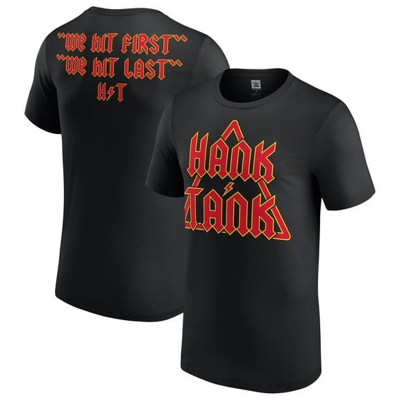 Men's Black Hank & Tank We Hit First We Hit Last T-Shirt