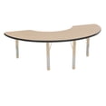 thumbnail image 1 of ECR4Kids 36in x 72in Half Moon Everyday T-Mold Adjustable Activity Table Maple/Black/Sand - Chunky Leg, 1 of 2
