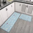 thumbnail image 2 of Blue Christmas Tree Pattern Kitchen Rugs Sets Of 2,Anti Fatigue Kitchen Mat Rugs Non Slip Washable,Decorative Kitchen Floor Mats for Kitchen,Sink,Laundry,17"x30"+17"x47", 2 of 7