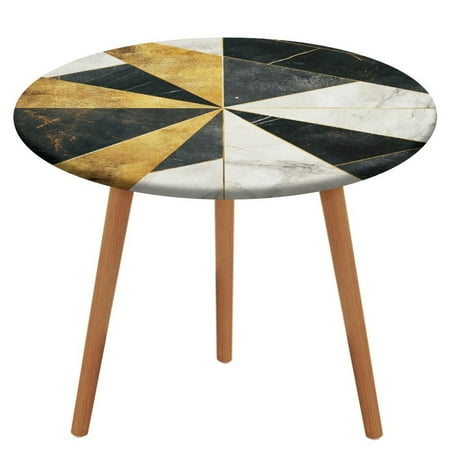

Color Geometry (53) Round Fitted Tablecloth Elastic Table Cover Waterproof Dining for Indoor Outdoor Decor Table Cloth