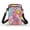 Colorful Cherry Blossom Print, variant on Portable Cell Phone Purse for Sport Daily Use, Polyester Adjustable Strap Crossbody Bag, Pink Seahorse Floral