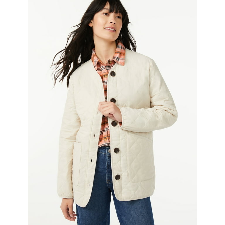 Free Assembly Women's Quilted Liner Jacket - Walmart.com