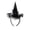 A001- A, variant on Witch Hat, Witch Hat Headband, Sequin Fabric Cone Design, Velvet Headband Base, with Tulle Netting Lace Trim, Black Satin Bow, Faux Rose and Feathers, 11X10X9.5 in Lightweight