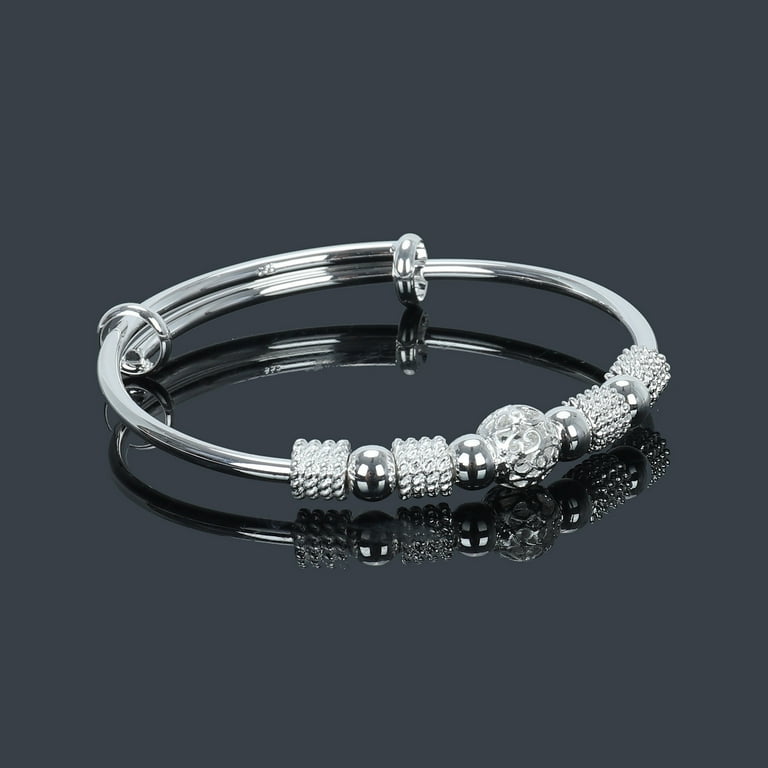 Ociviesr Women'S 925 Silver Hollow Chain Bracelet Charm Wrist
