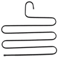 thumbnail image 1 of Perchas para pantalones Space Save Antideslizante Paquete de 4 Perchas en forma de S Organizador de acero inoxidable para pantalones Jeans Bufanda Colgando Negro, 1 of 5