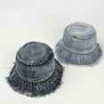 thumbnail image 6 of Denim Bucket Hats for Women Wide Brim Sun Hats for Women Jean Fishing Hats UV Protection Sun Cap Spring Summer Outdoor, 6 of 9