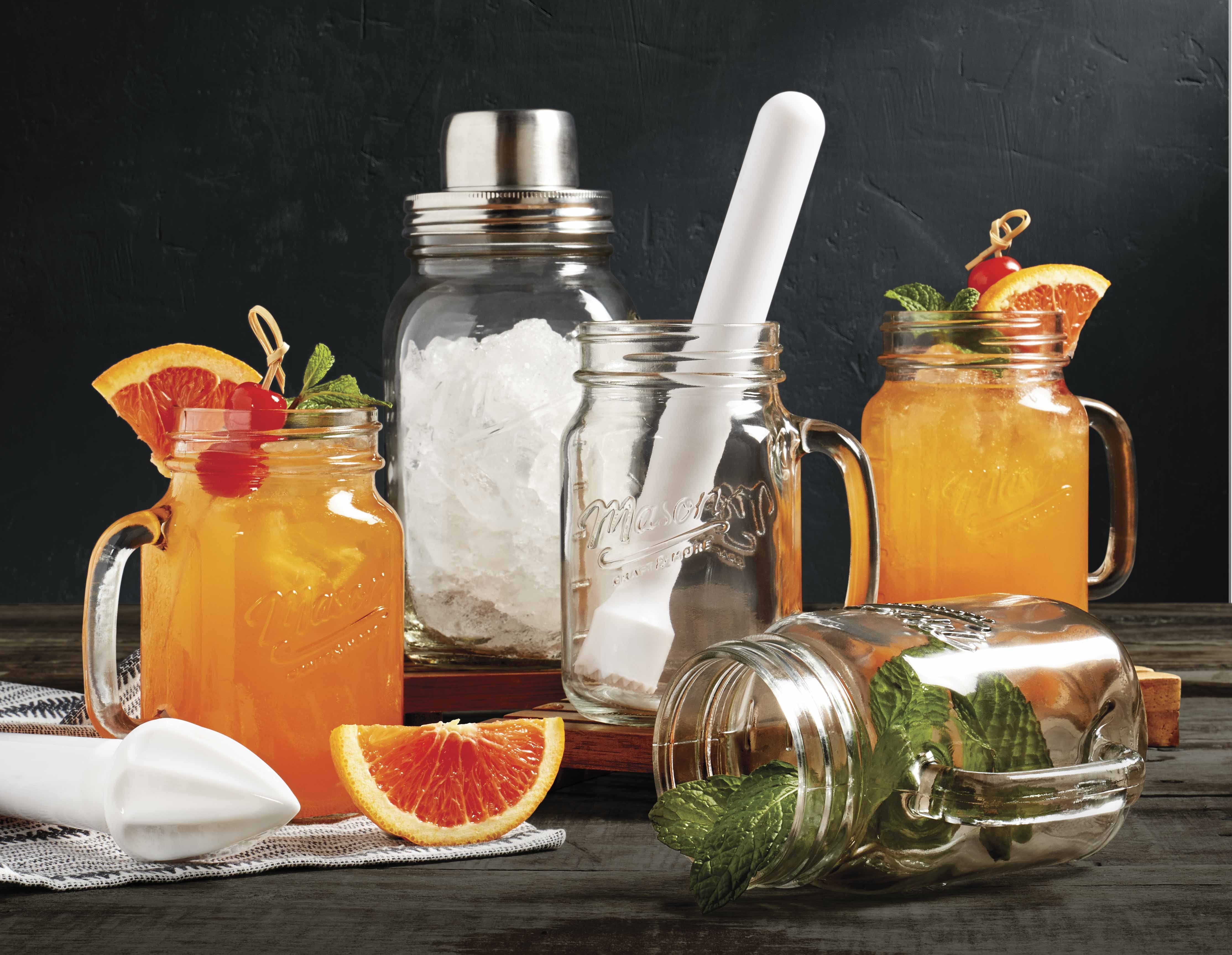 Mason Craft & More 7-Piece Glass Drinkware Bar Set