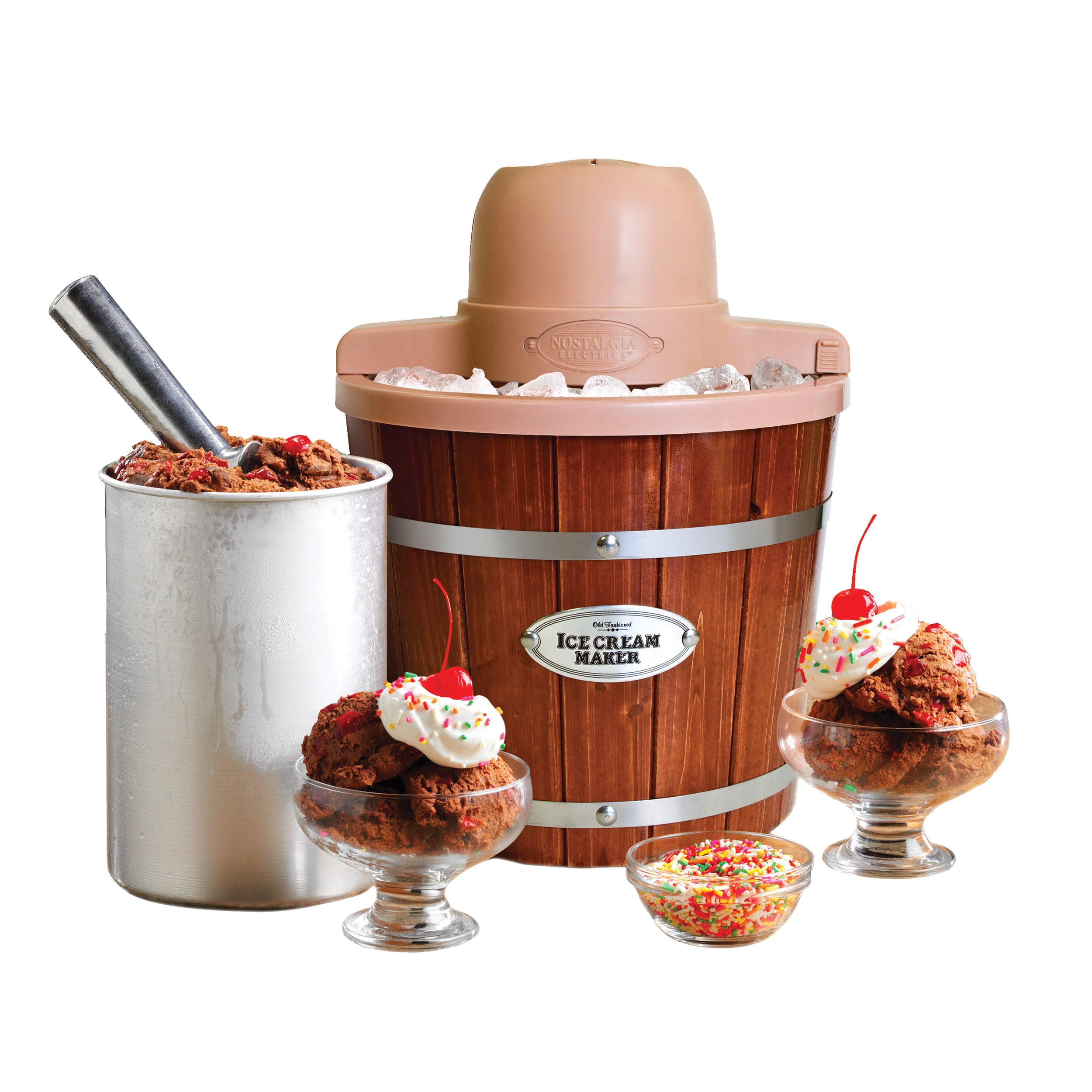 Nostalgia Electrics Old Fashioned 2 Qt Wood Ice Cream Maker Nostalgia Electrics Old Fashioned 2 Qt Wood Ice Cream Maker Com