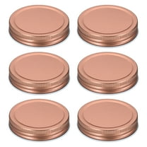 6pcs Mason Jar Lids 2.76" Tinplate Leak-proof Mason Canning Covers, Rose Gold